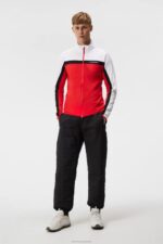 Jarvis Mid Layer Fiery Red Men J.Lindeberg Clothing 66XF519 - Image 2