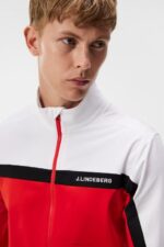 Jarvis Mid Layer Fiery Red Men J.Lindeberg Clothing 66XF519 - Image 3