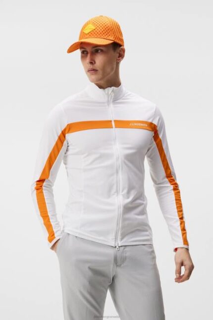 Jarvis Mid Layer White Men J.Lindeberg Clothing 66XF617