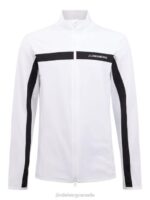 Jarvis Mid Layer White Men J.Lindeberg Clothing 66XF671 - Image 4