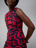 Jasmin Print Dress Bridge Swirl Red Women J.Lindeberg Clothing 66XF2658 - Image 3