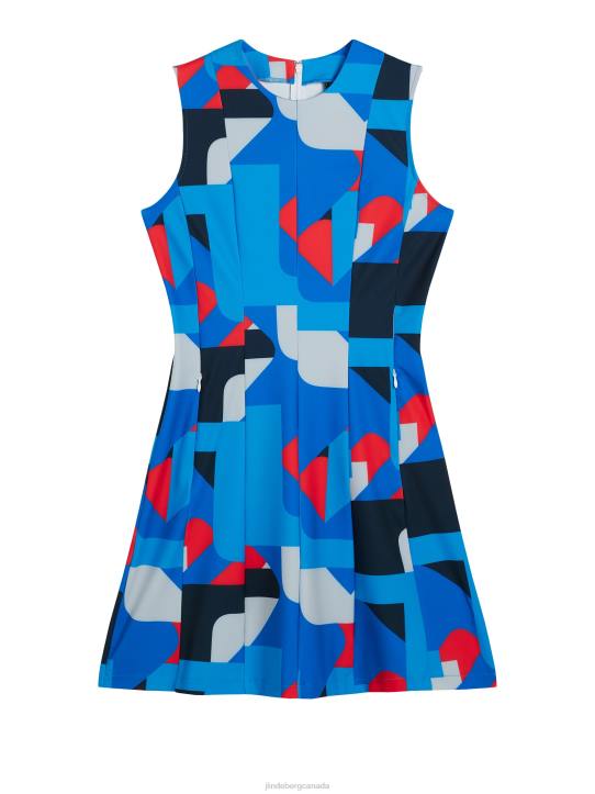 Jasmin Print Dress Grey Big Bridge Women J.Lindeberg Clothing 66XF1648 - Image 5