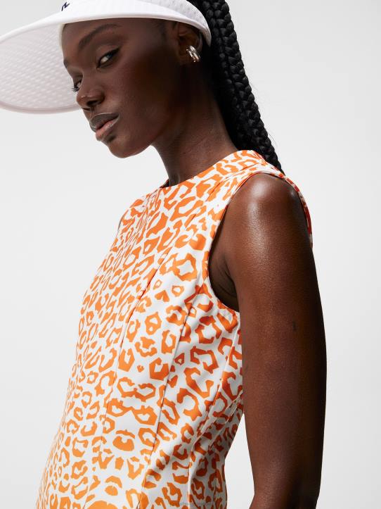 Jasmin Print Dress Leo Reflect Sunset Women J.Lindeberg Clothing 66XF1647 - Image 3