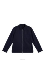 Jason Cotton Linen Overshirt Navy Men J.Lindeberg Clothing 66XF1215 - Image 5