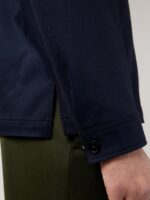 Jason Cotton Stretch Overshirt Navy Men J.Lindeberg Clothing 66XF2565 - Image 4