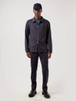 Jason Stretch Flannel Overshirt Navy Men J.Lindeberg Clothing 66XF2571 - Image 2