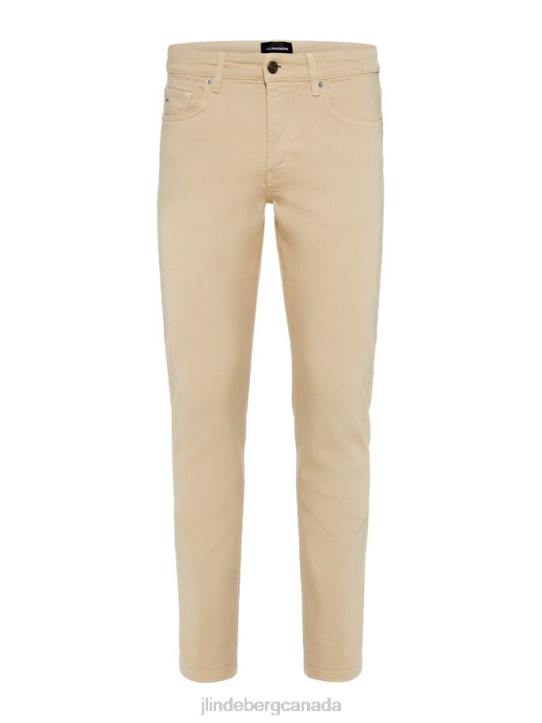 Jay Solid Stretch Jeans Oxford Tan Men J.Lindeberg Clothing 66XF2583 - Image 5