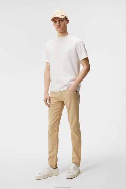 Jay Solid Stretch Jeans Safari Beige Men J.Lindeberg Clothing 66XF1104 - Image 2