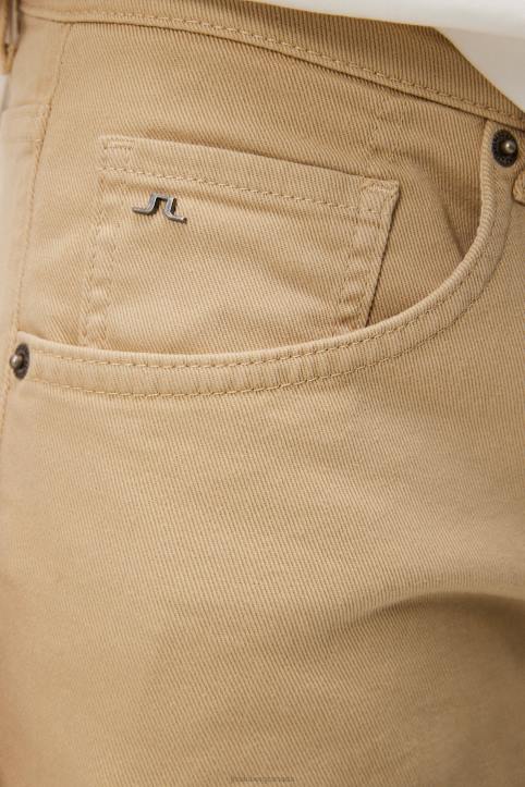 Jay Solid Stretch Jeans Safari Beige Men J.Lindeberg Clothing 66XF1104 - Image 4