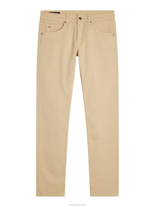Jay Solid Stretch Jeans Safari Beige Men J.Lindeberg Clothing 66XF1104 - Image 5