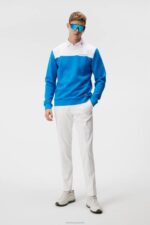 Jeff Crew Neck Sweatshirt Brilliant Blue Men J.Lindeberg Clothing 66XF621 - Image 2