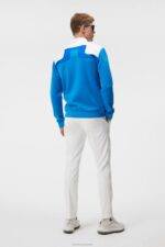 Jeff Crew Neck Sweatshirt Brilliant Blue Men J.Lindeberg Clothing 66XF621