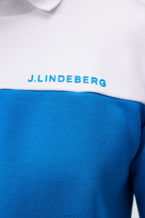 Jeff Crew Neck Sweatshirt Brilliant Blue Men J.Lindeberg Clothing 66XF621 - Image 4