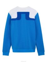 Jeff Crew Neck Sweatshirt Brilliant Blue Men J.Lindeberg Clothing 66XF621 - Image 6