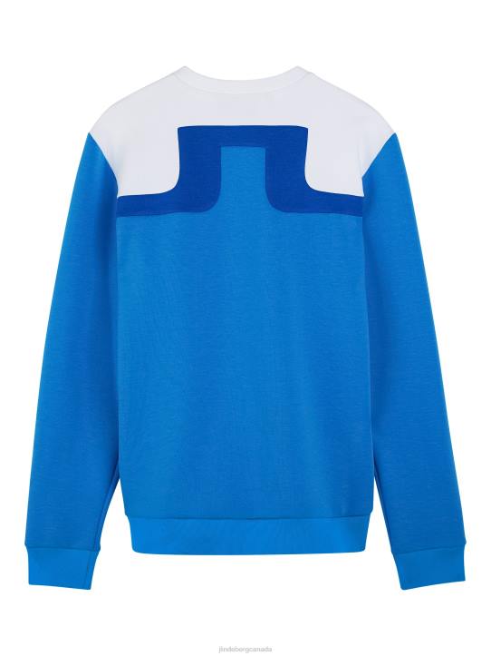 Jeff Crew Neck Sweatshirt Brilliant Blue Men J.Lindeberg Clothing 66XF621 - Image 6