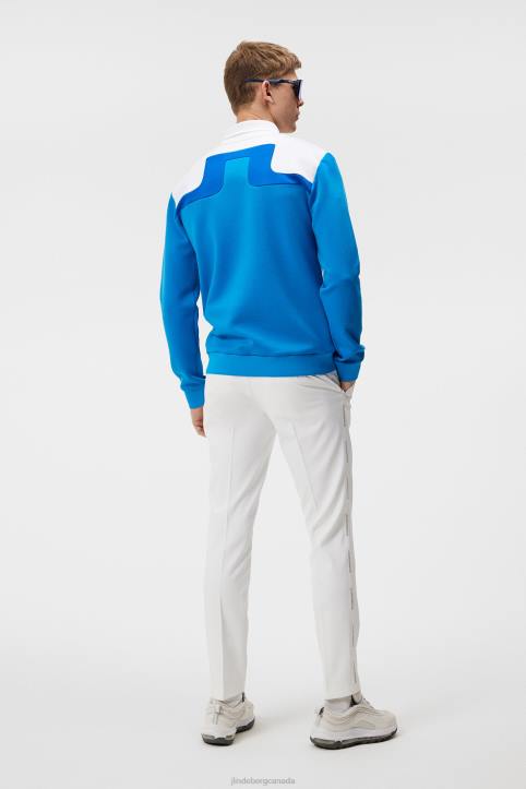 Jeff Crew Neck Sweatshirt Brilliant Blue Men J.Lindeberg Clothing 66XF621 - Image 1
