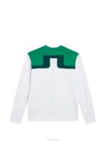 Jeff Crew Neck Sweatshirt White Men J.Lindeberg Clothing 66XF622 - Image 6