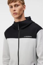 Jeff Hoodie Light Grey Melange Men J.Lindeberg Clothing 66XF525 - Image 3