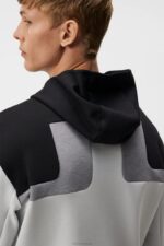 Jeff Hoodie Light Grey Melange Men J.Lindeberg Clothing 66XF525 - Image 4