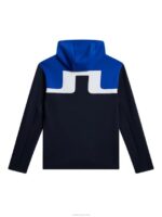Jeff Hoodie Navy Men J.Lindeberg Clothing 66XF523 - Image 6
