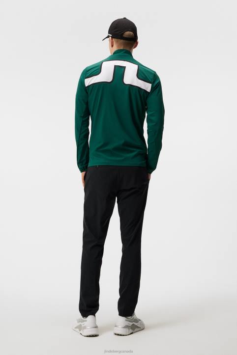 Jeff Hybrid Jacket Rain Forest Men J.Lindeberg Clothing 66XF728 - Image 1