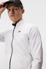 Jeff Hybrid Jacket White Men J.Lindeberg Clothing 66XF727 - Image 3