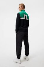 Jeff Knitted Sweater Black Men J.Lindeberg Clothing 66XF591 - Image 2