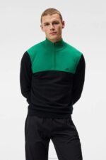 Jeff Knitted Sweater Black Men J.Lindeberg Clothing 66XF591
