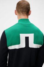 Jeff Knitted Sweater Black Men J.Lindeberg Clothing 66XF591 - Image 5