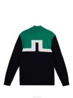 Jeff Knitted Sweater Black Men J.Lindeberg Clothing 66XF591 - Image 7