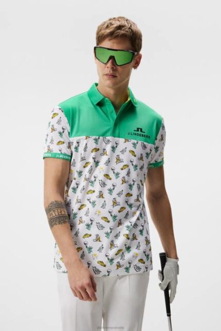 Jeff Nyc Golf Polo White Men J.Lindeberg Clothing 66XF193