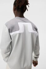 Jeff Sweatshirt Light Grey Melange Men J.Lindeberg Clothing 66XF532 - Image 3