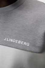 Jeff Sweatshirt Light Grey Melange Men J.Lindeberg Clothing 66XF532 - Image 4