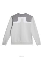Jeff Sweatshirt Light Grey Melange Men J.Lindeberg Clothing 66XF532 - Image 6