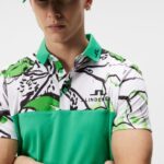 Jeff Tour Golf Polo White Men J.Lindeberg Clothing 66XF194