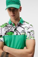 Jeff Tour Golf Polo White Men J.Lindeberg Clothing 66XF194