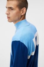 Jeff Windbreaker Sweater Estate Blue Men J.Lindeberg Clothing 66XF507 - Image 3