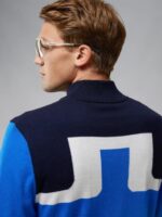Jeff Windbreaker Sweater Nautical Blue Men J.Lindeberg Clothing 66XF2337 - Image 4