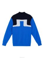 Jeff Windbreaker Sweater Nautical Blue Men J.Lindeberg Clothing 66XF2337 - Image 6