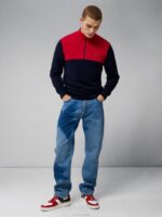 Jeff Windbreaker Sweater Navy Men J.Lindeberg Clothing 66XF2336 - Image 3