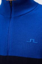 Jeff Windbreaker Sweater Navy Men J.Lindeberg Clothing 66XF506 - Image 4