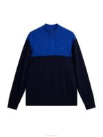 Jeff Windbreaker Sweater Navy Men J.Lindeberg Clothing 66XF506 - Image 5