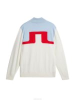 Jeff Windbreaker Sweater White Men J.Lindeberg Clothing 66XF505 - Image 6