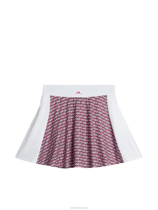 Jenny Print Skirt Micro Bridge Rose Red Women J.Lindeberg Clothing 66XF1591 - Image 1
