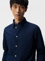Jersey Slim Shirt Navy Men J.Lindeberg Clothing 66XF1182 - Image 4