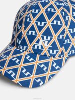 Jim Print Cap Estate Blue Diamond Men J.Lindeberg Accessory 66XF753 - Image 3