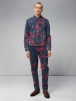 Johnny Star Printed Jeans Navy Men J.Lindeberg Clothing 66XF2578 - Image 3