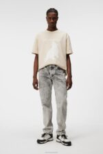 Johnny Wash Jeans White Men J.Lindeberg Clothing 66XF1094 - Image 2