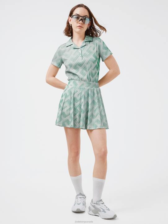 Jolie 3D Print Golf Skirt Green 3D Bridge Monogram Women J.Lindeberg Clothing 66XF2701 - Image 2