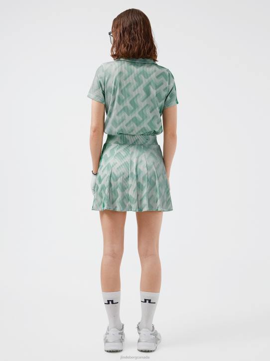 Jolie 3D Print Golf Skirt Green 3D Bridge Monogram Women J.Lindeberg Clothing 66XF2701 - Image 1